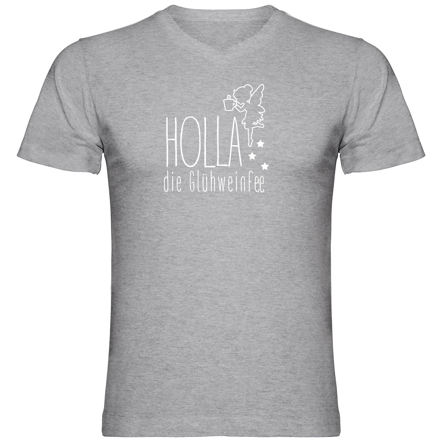Holla die Glühweinfee Herren Tshirt V-Ausschnitt - Datschi Trachten