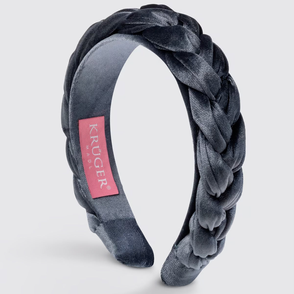 Krüger Dirndl Geflochtener Haarreif Blau Samt - Datschi Trachten