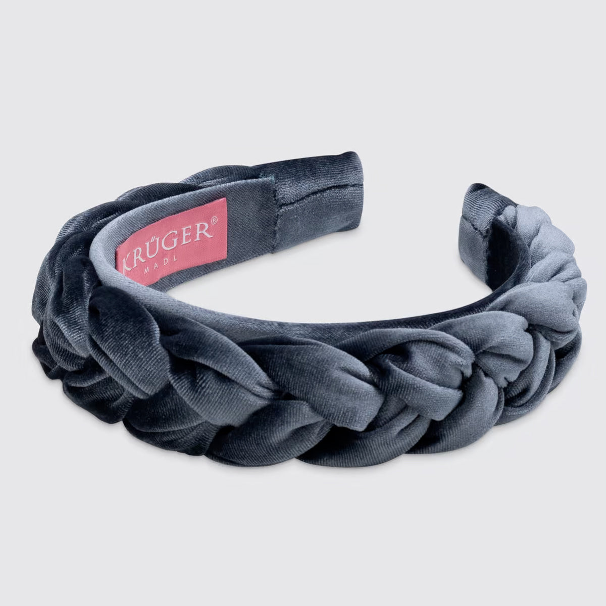 Krüger Dirndl Geflochtener Haarreif Blau Samt - Datschi Trachten