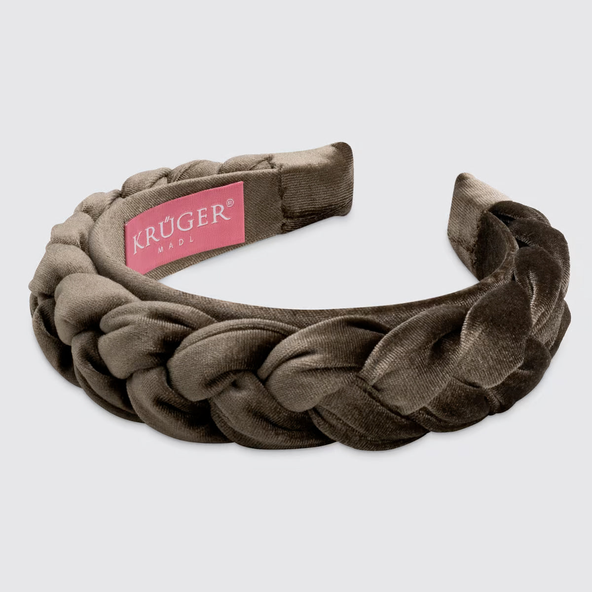 Krüger Dirndl Geflochtener Haarreif Oliv Samt - Datschi Trachten