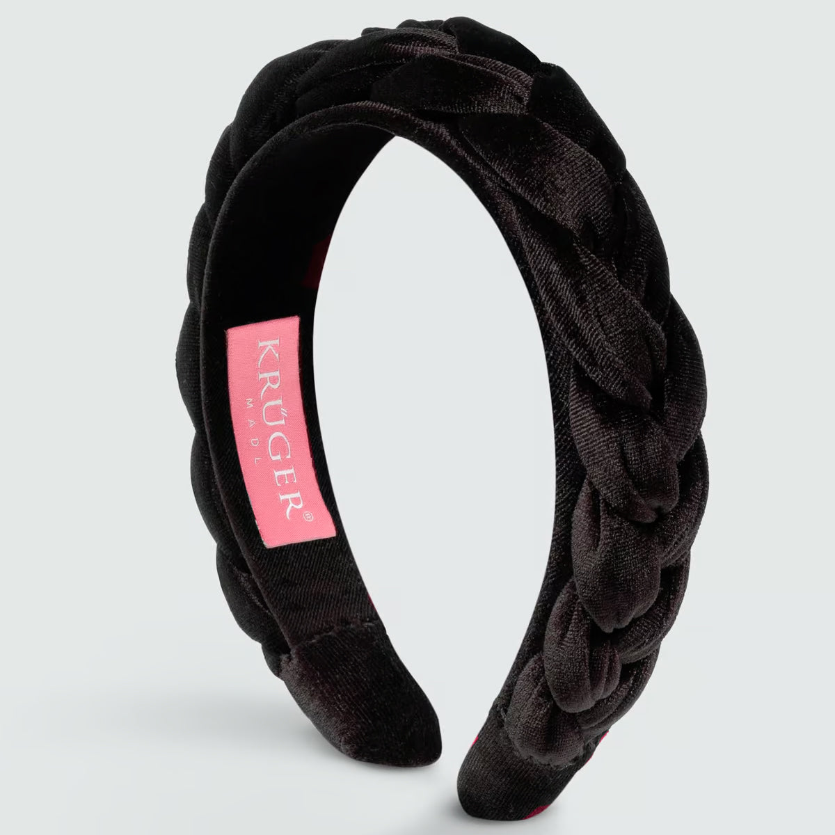 Krüger Dirndl Geflochtener Haarreif Schwarz Samt - Datschi Trachten