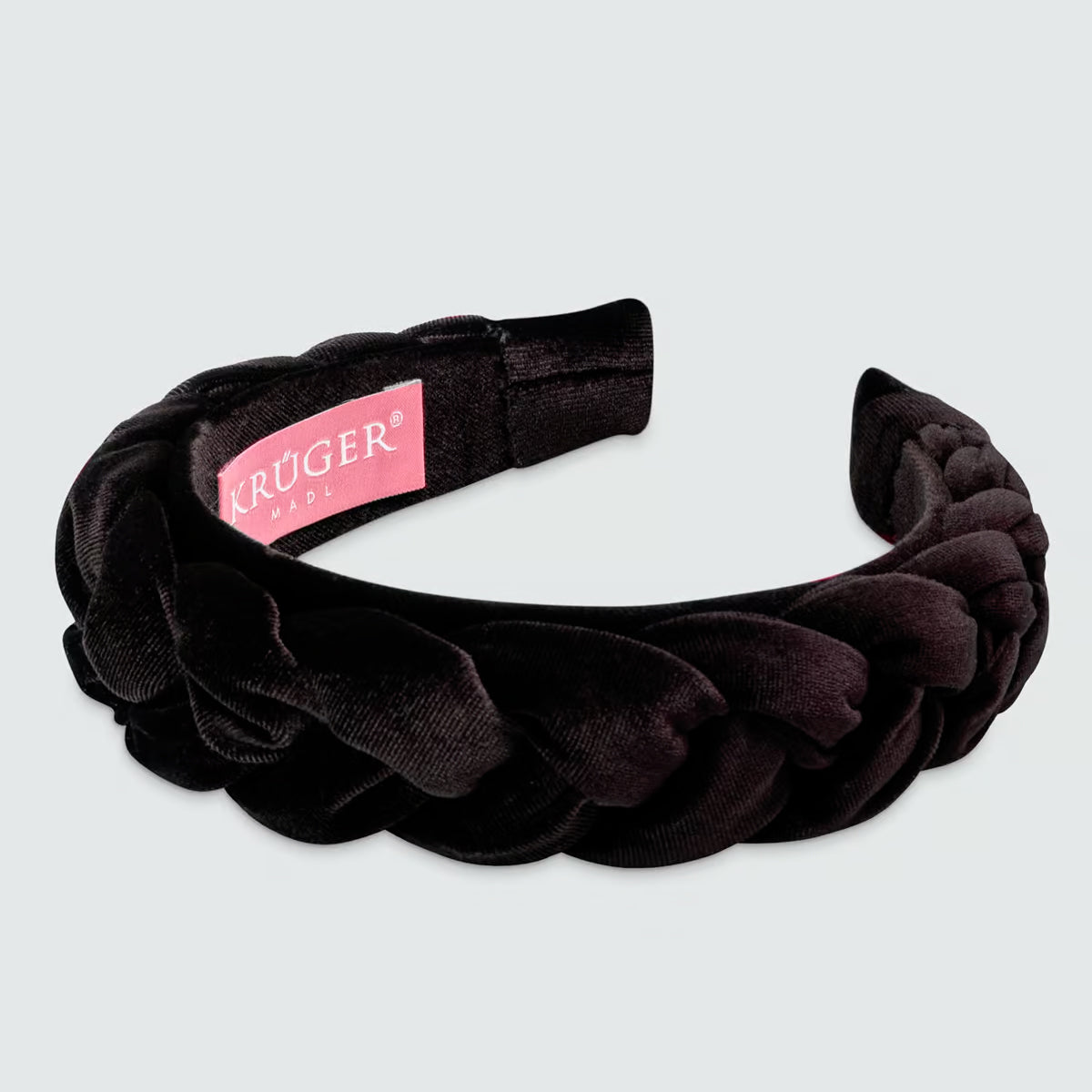 Krüger Dirndl Geflochtener Haarreif Schwarz Samt - Datschi Trachten