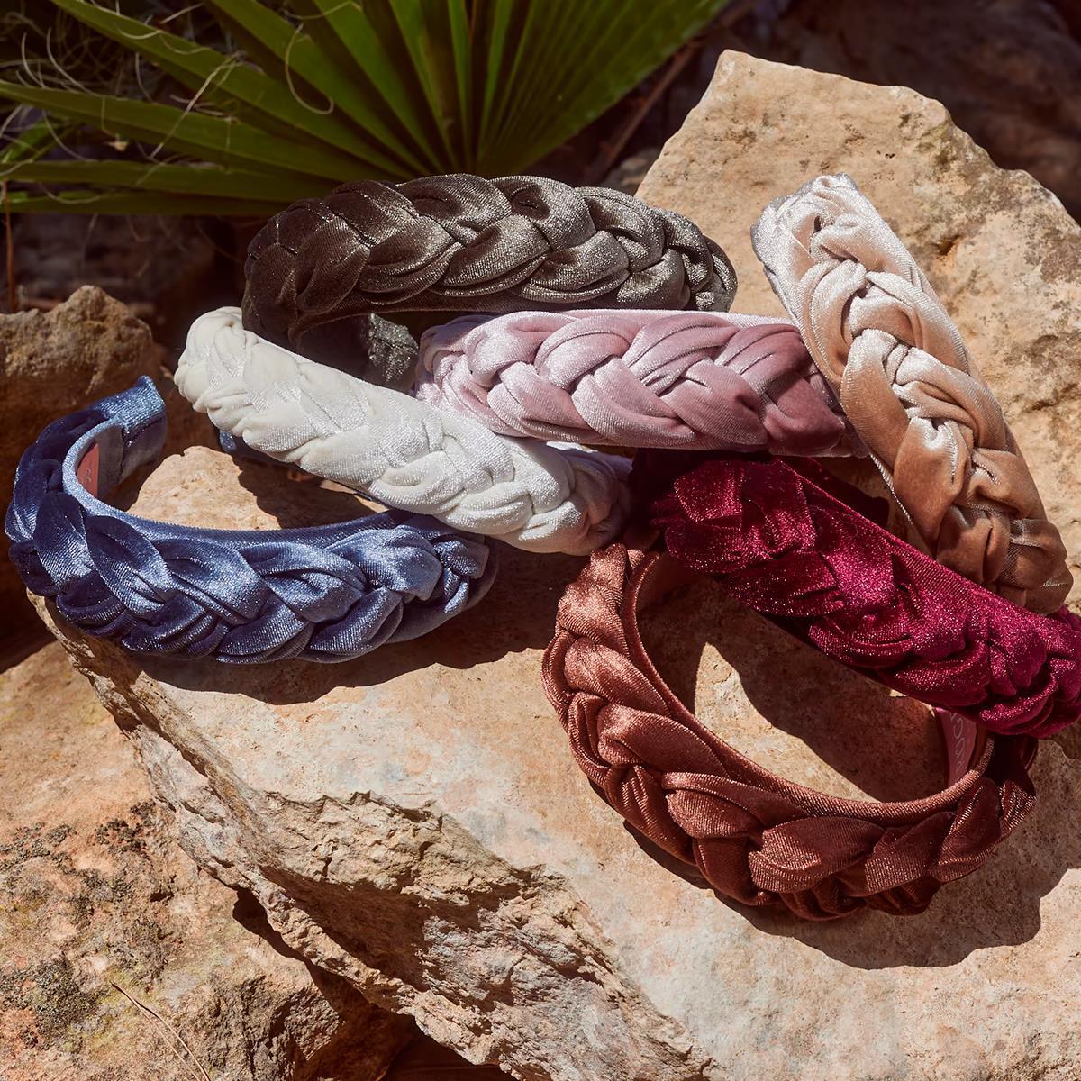 Krüger Dirndl Geflochtener Haarreif Schwarz Samt - Datschi Trachten