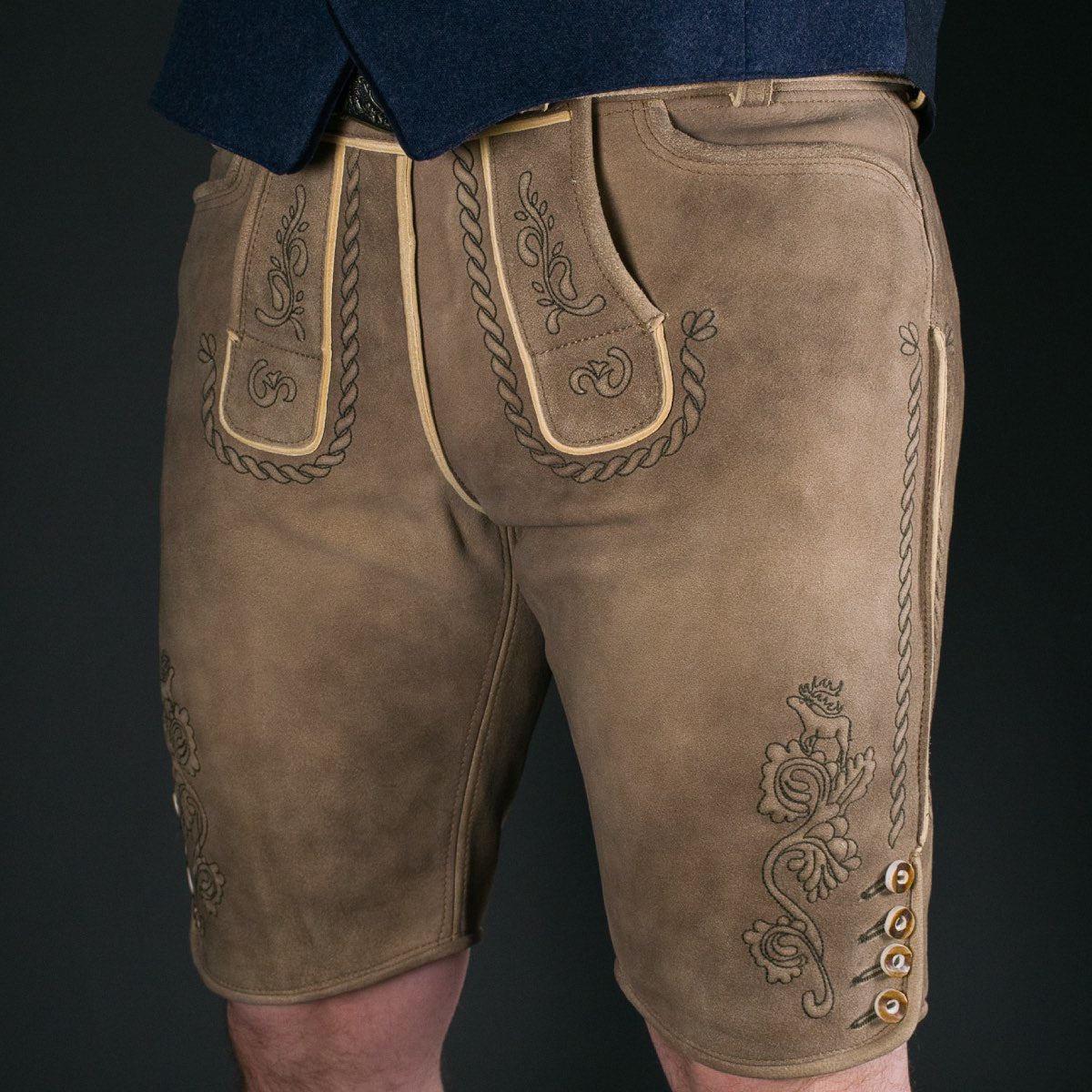 Datschi Trachten Lederhose Anton Sämisch Sand/Beige - Datschi Trachten