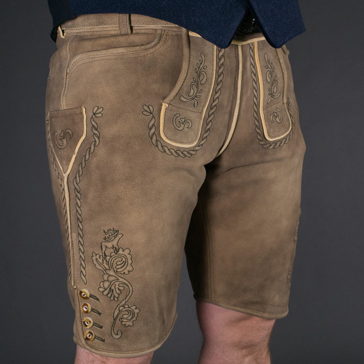Datschi Trachten Lederhose Anton Sämisch Sand/Beige - Datschi Trachten