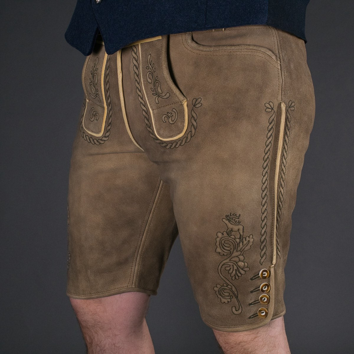 Datschi Trachten Lederhose Anton Sämisch Sand/Beige - Datschi Trachten