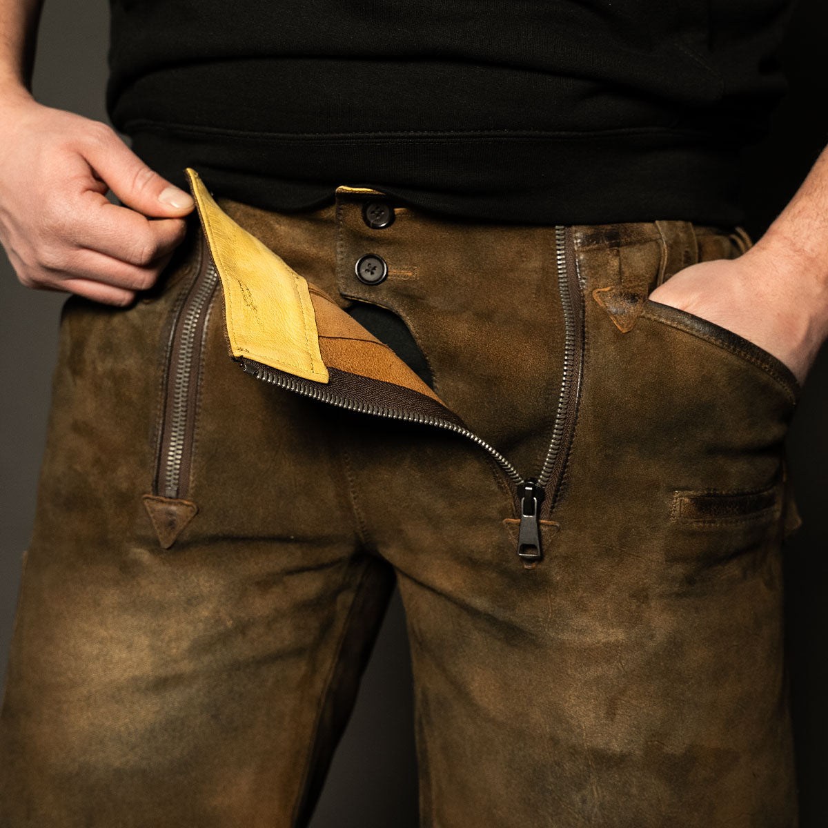 Datschi Trachten Zunft Lederhose Richtfest Braun