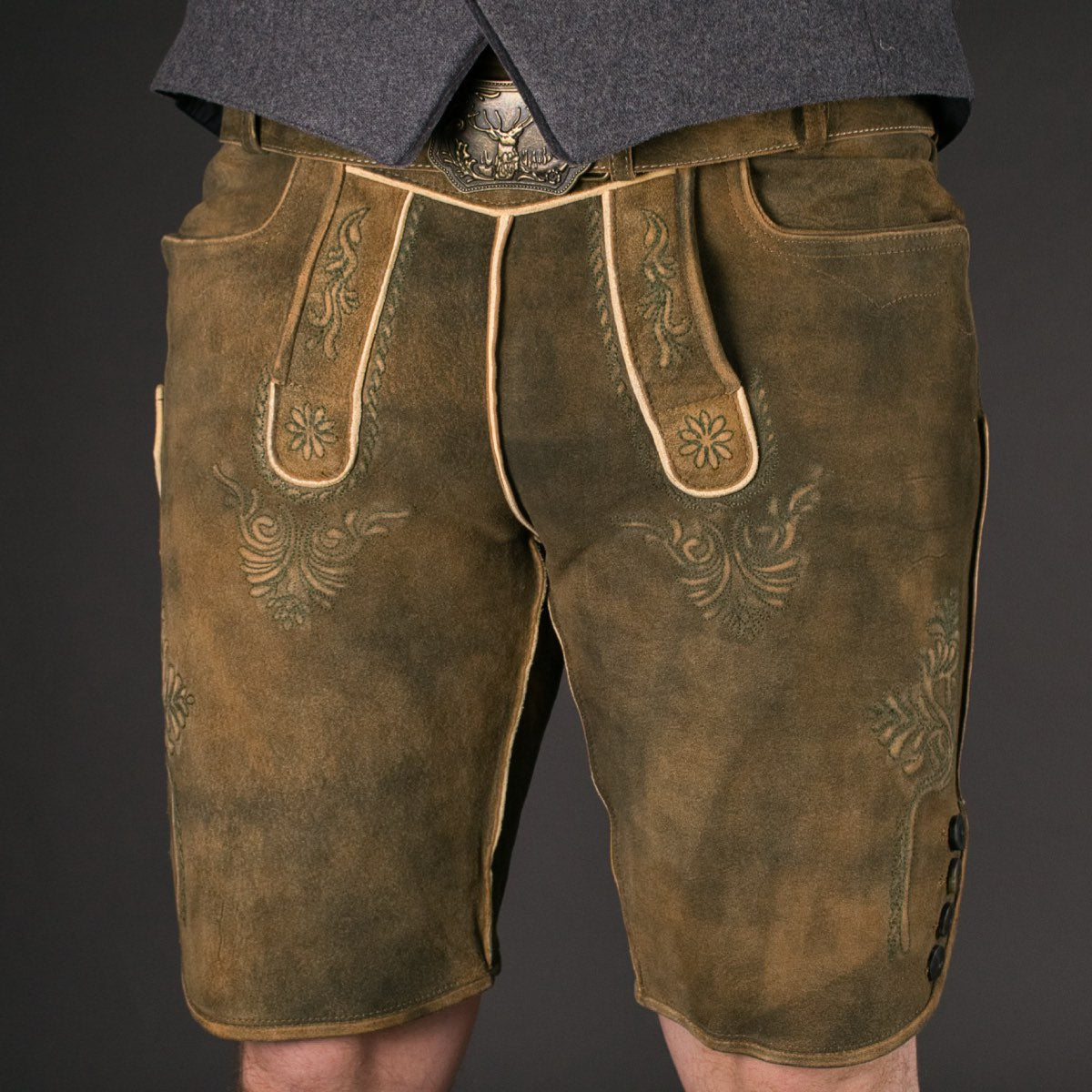 Datschi Trachten Lederhose Matthias Braun Grün - Datschi Trachten