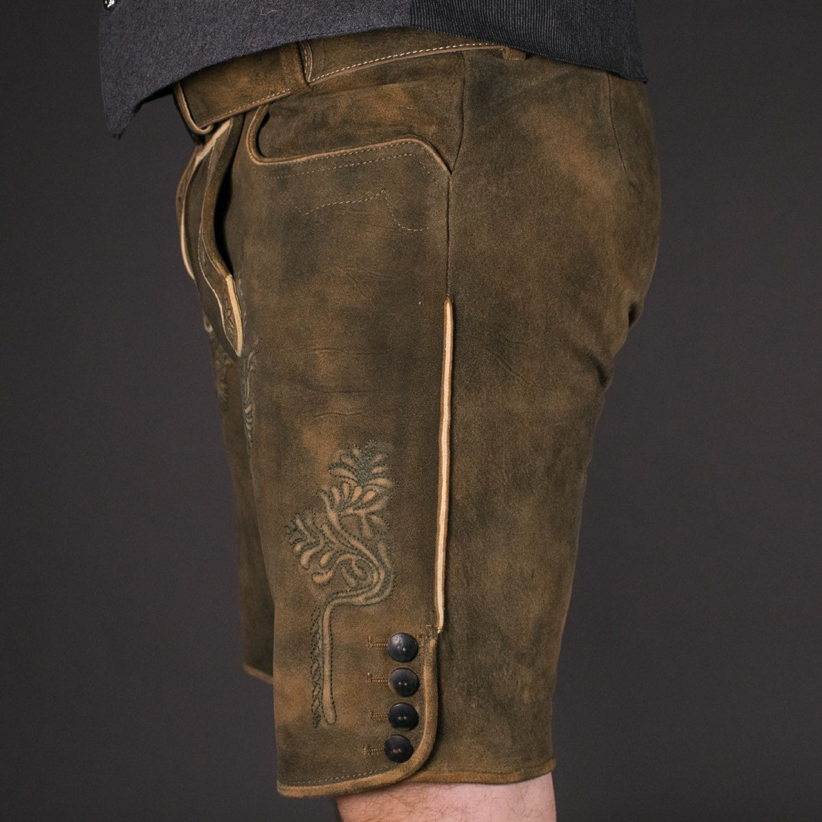 Datschi Trachten Lederhose Matthias Braun Grün - Datschi Trachten