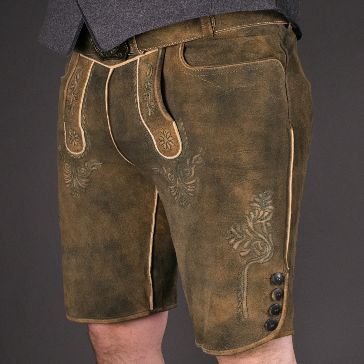 Datschi Trachten Lederhose Matthias Braun Grün - Datschi Trachten