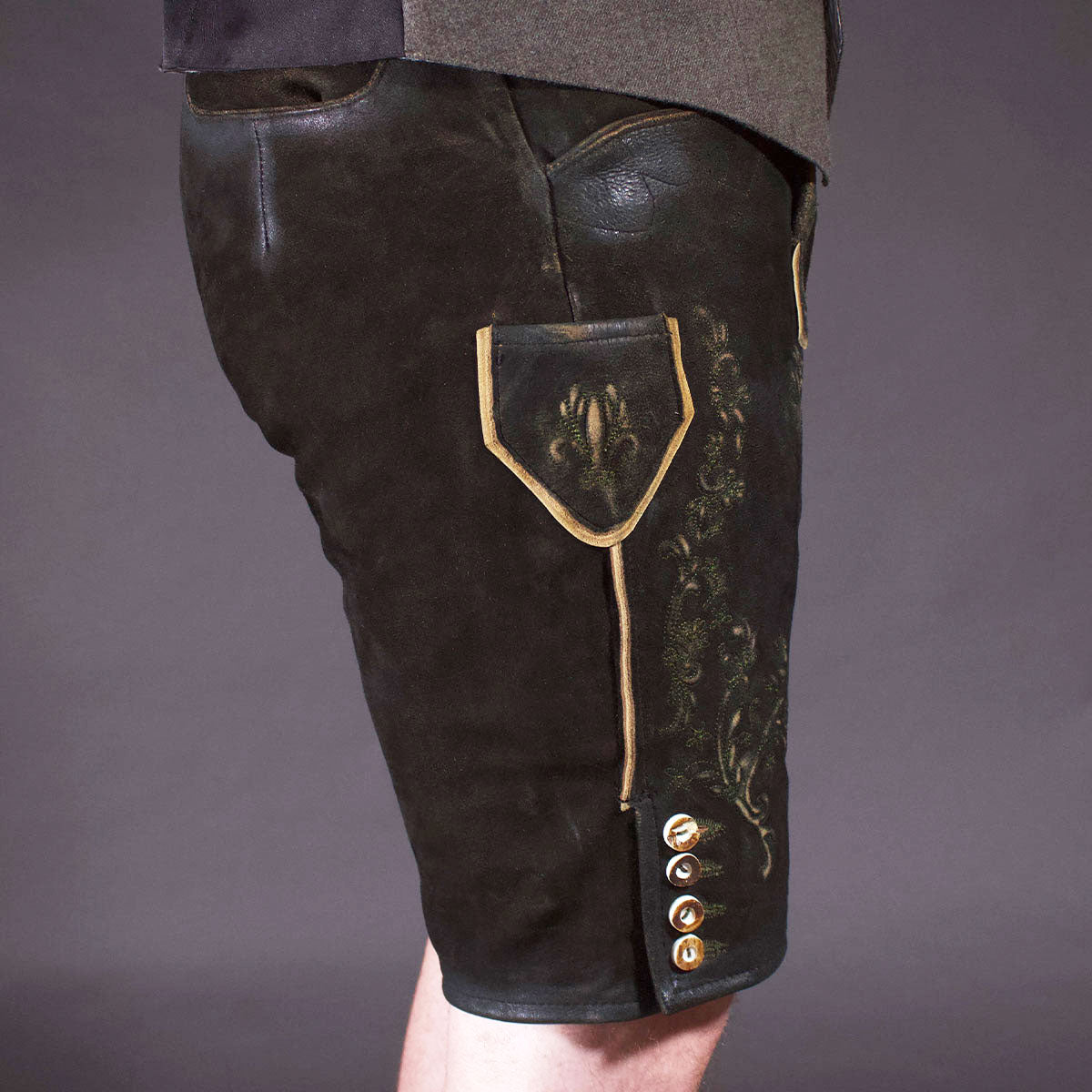 Datschi Trachten Lederhose Valentin Schwarz - Datschi Trachten