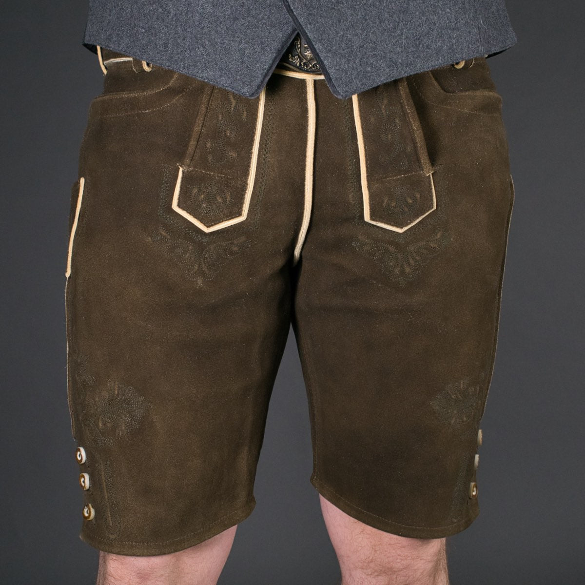 Datschi Trachten Lederhose Fonsi Sämisch Braun - Datschi Trachten