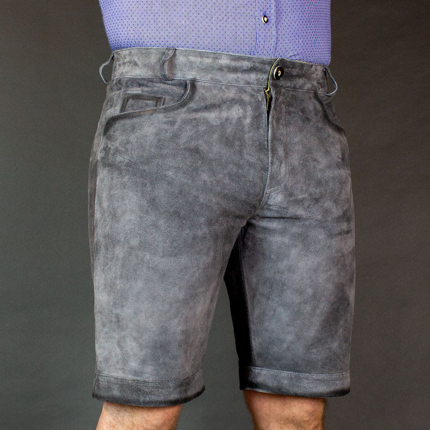 Datschi Trachten Lederhose Ludwig 2 Grau - Datschi Trachten