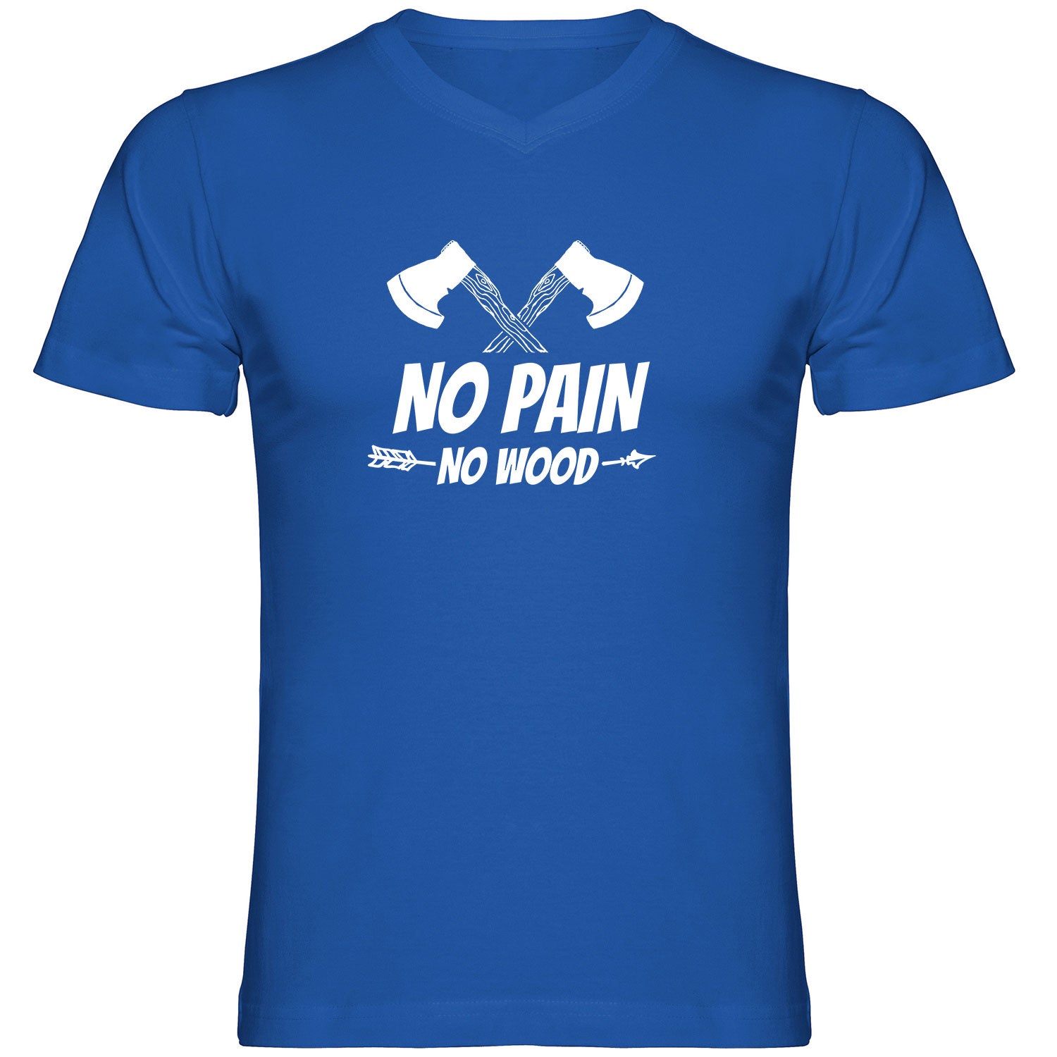 No Pain No Wood Tshirt V-Ausschnitt - Datschi Trachten