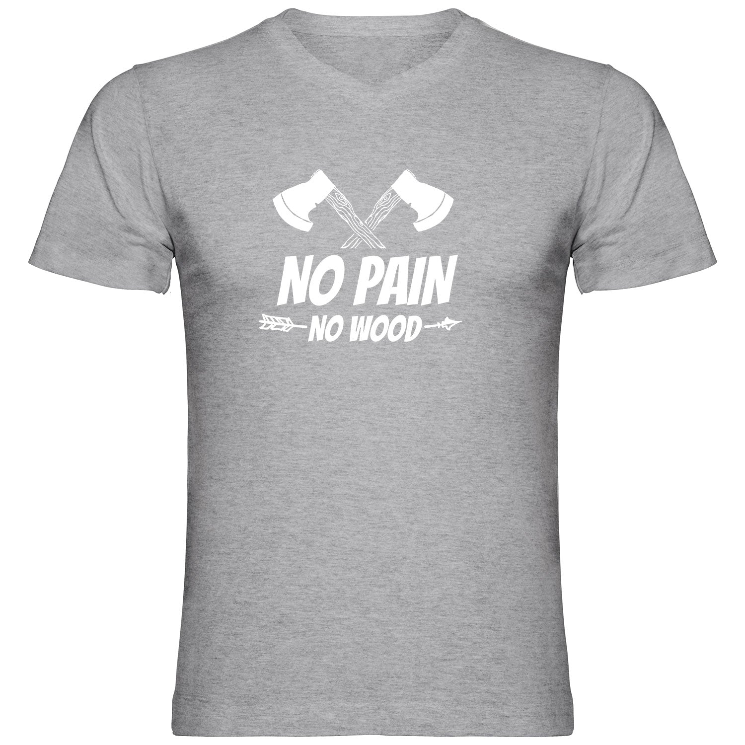 No Pain No Wood Tshirt V-Ausschnitt - Datschi Trachten