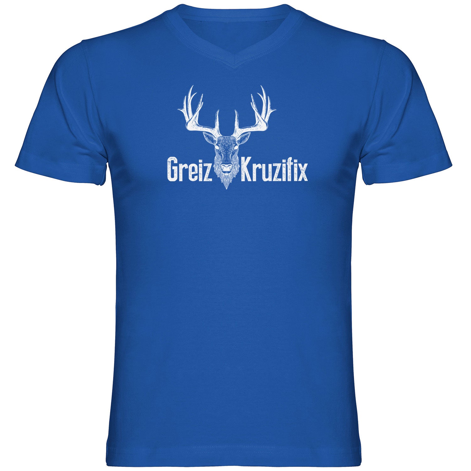 Greiz Kruzifix Herren Tshirt V-Ausschnitt - Datschi Trachten