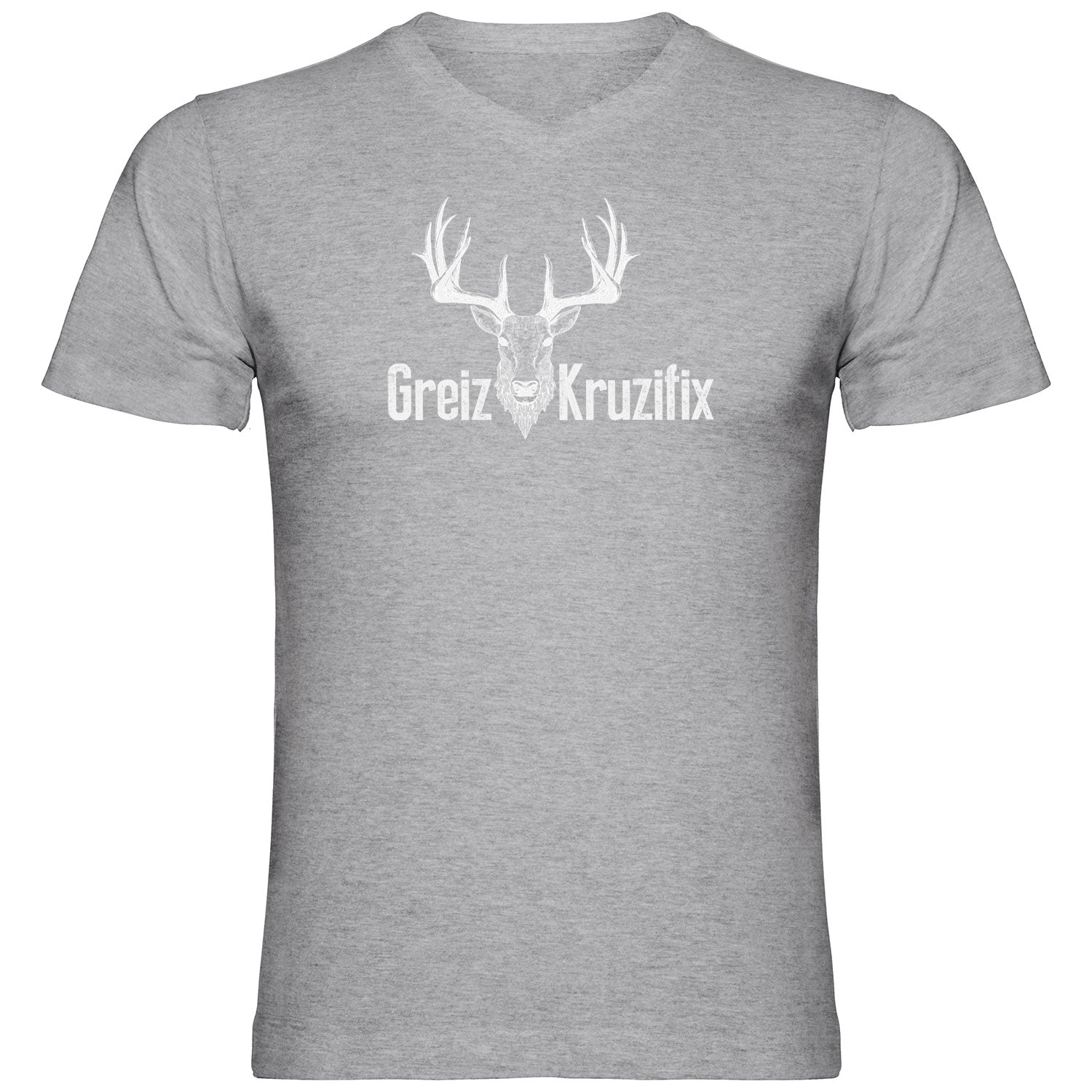 Greiz Kruzifix Herren Tshirt V-Ausschnitt - Datschi Trachten