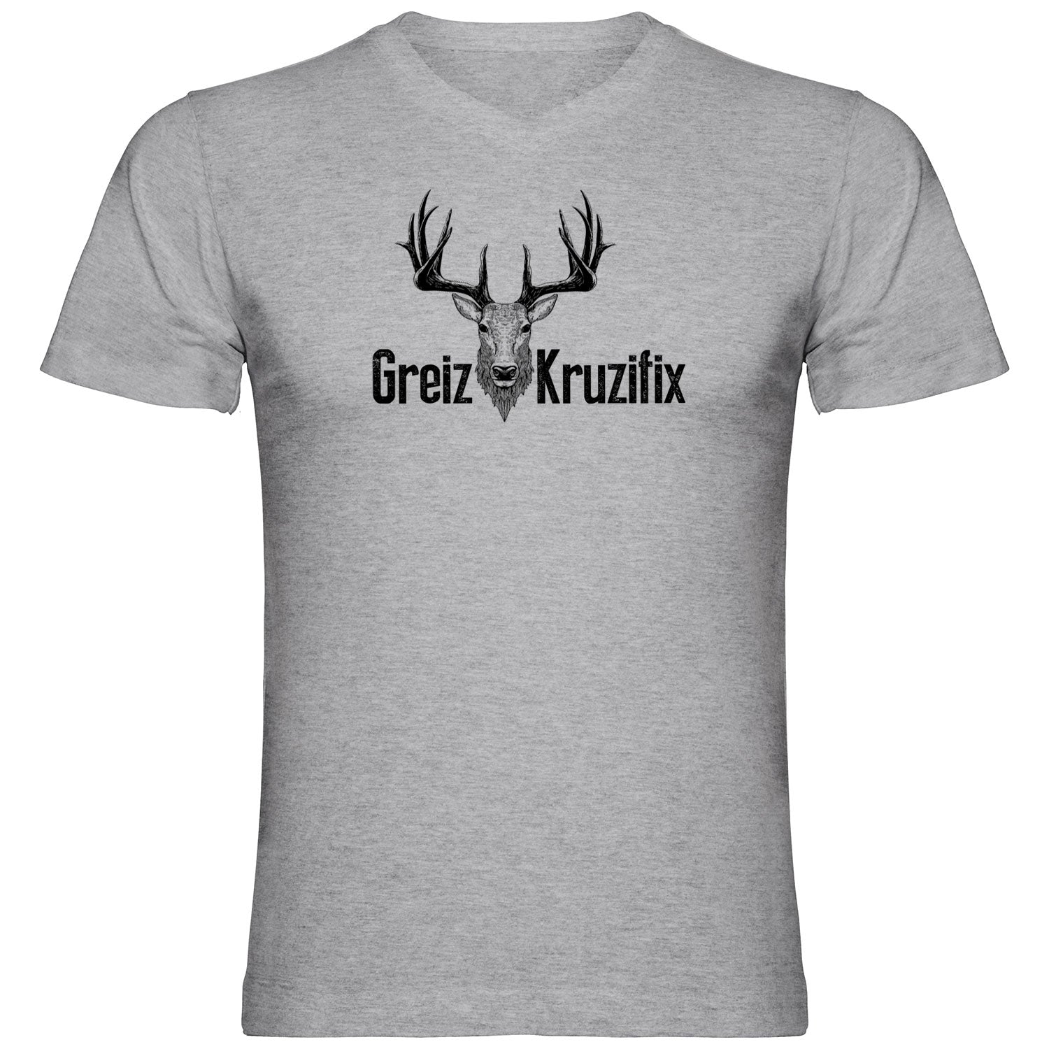 Greiz Kruzifix Herren Tshirt V-Ausschnitt - Datschi Trachten