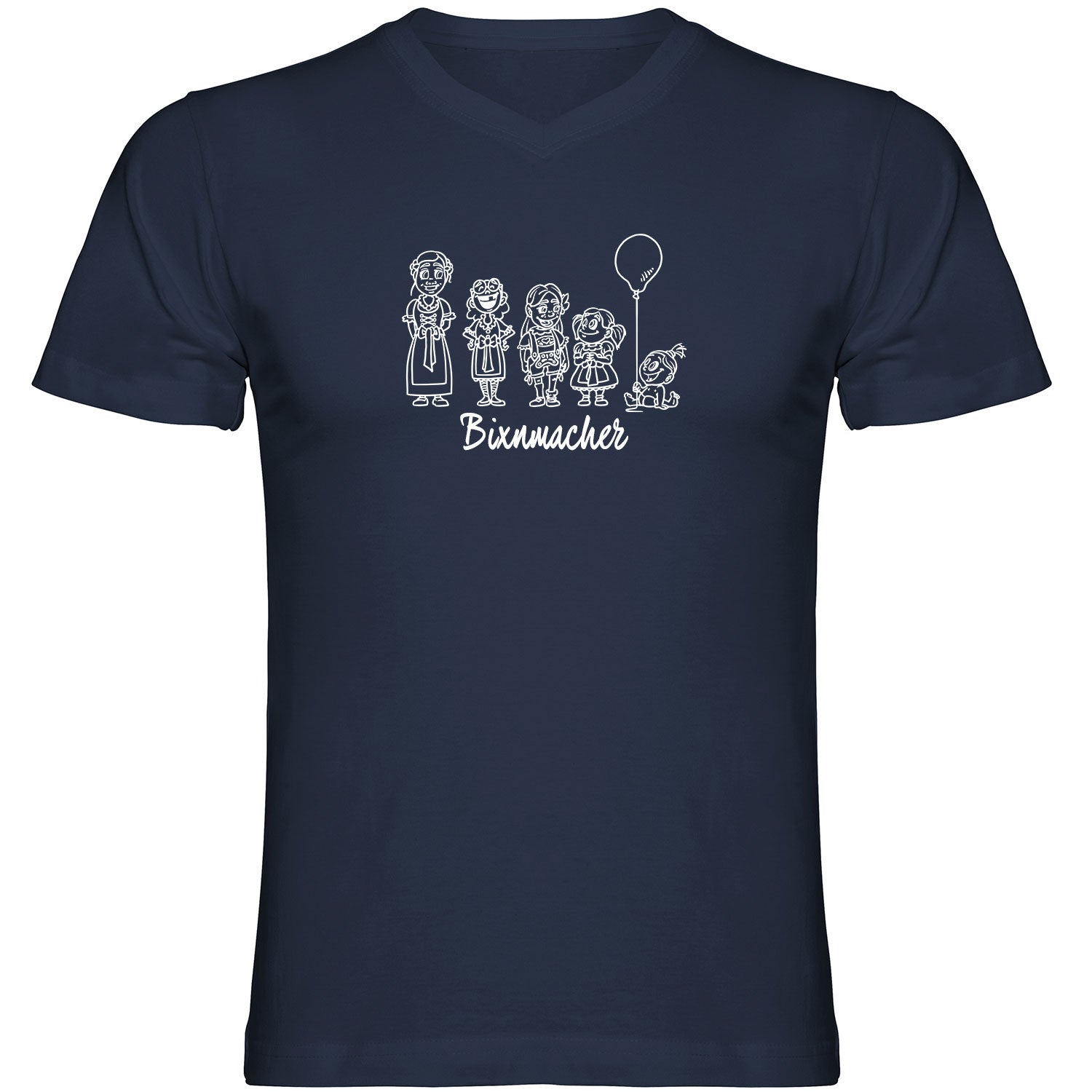 Bixnmacher Herren Tshirt V-Ausschnitt - Datschi Trachten