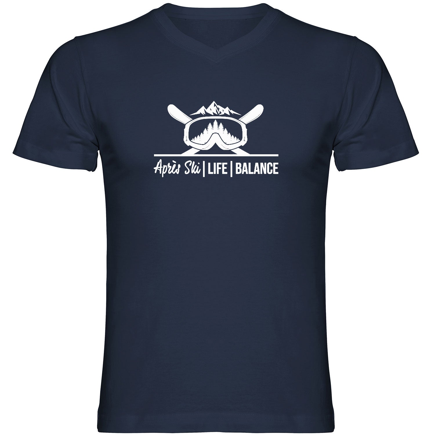Apres Ski Life Balance Tshirt Herren V-Ausschnitt - Datschi Trachten