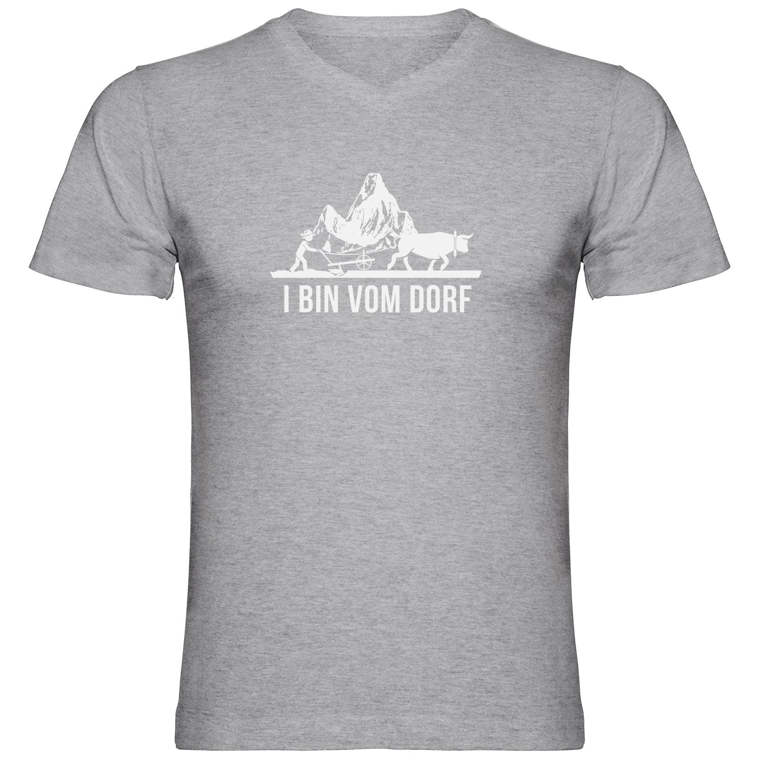 I bin vom Dorf Herren Tshirt V-Ausschnitt - Datschi Trachten