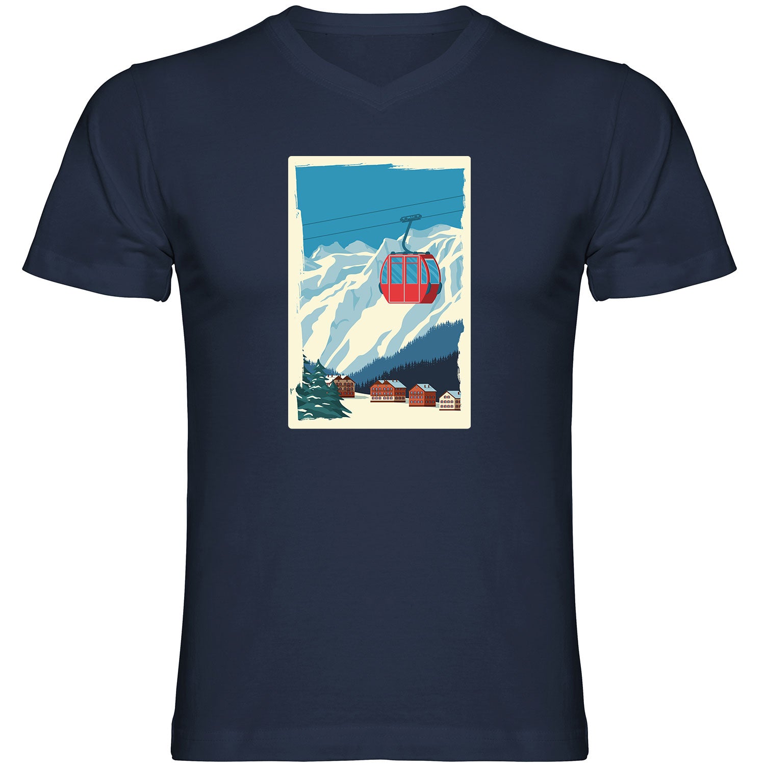 Skifoan Tshirt Herren V-Ausschnitt - Datschi Trachten