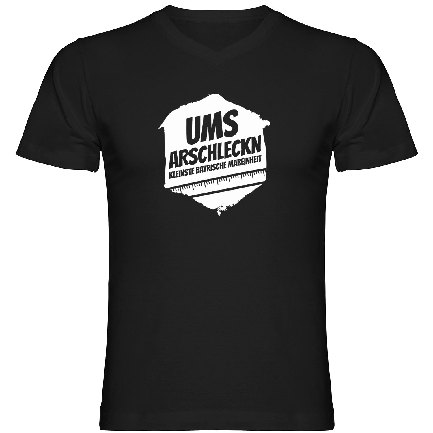 Ums Arschleckn Tshirt V-Ausschnitt - Datschi Trachten