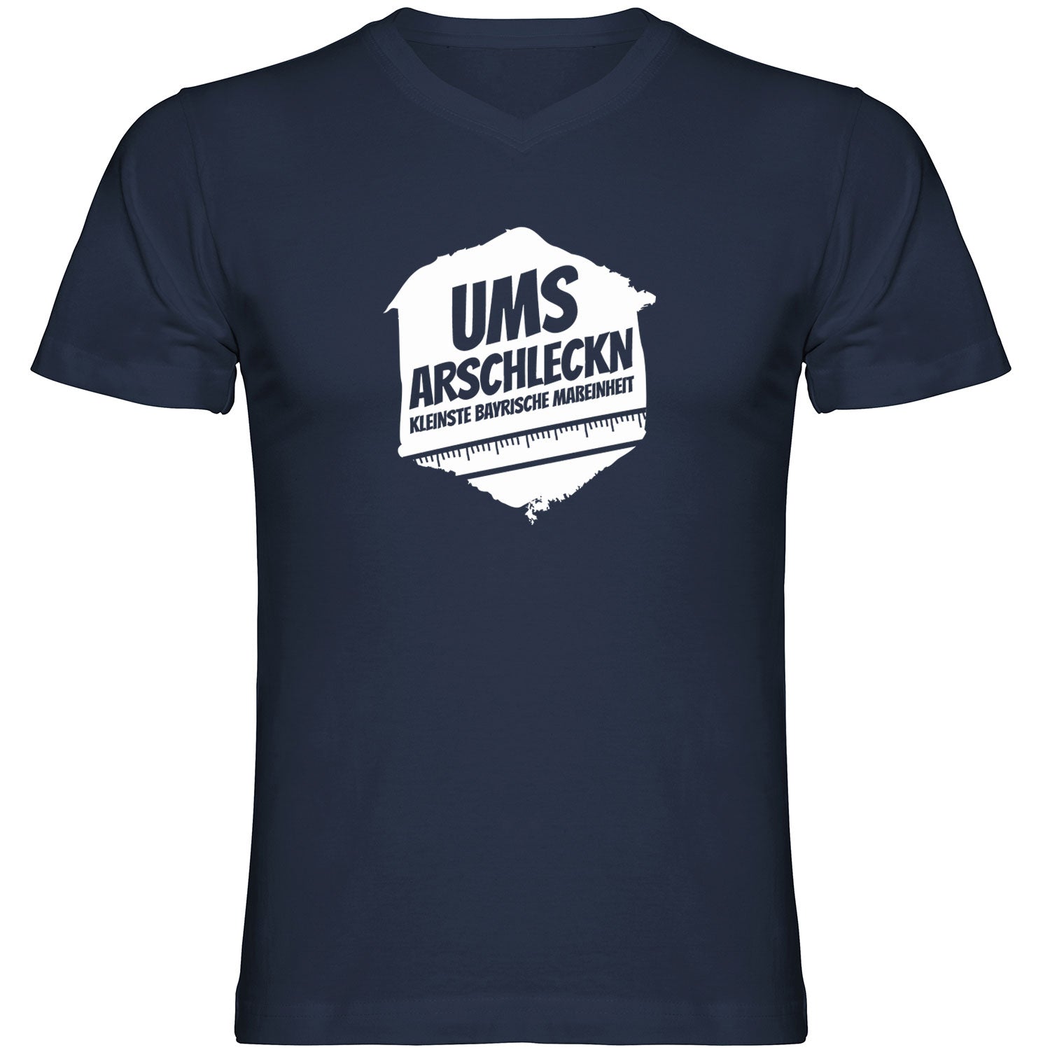 Ums Arschleckn Tshirt V-Ausschnitt - Datschi Trachten