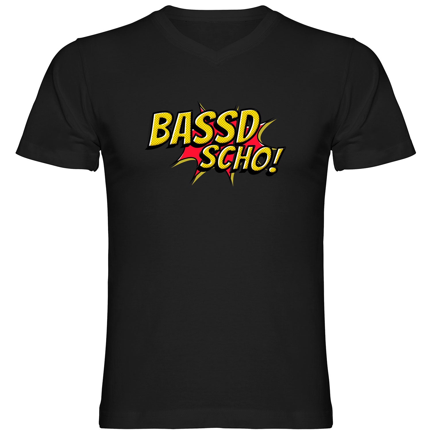 Bassd scho Herren Tshirt V-Ausschnitt - Datschi Trachten