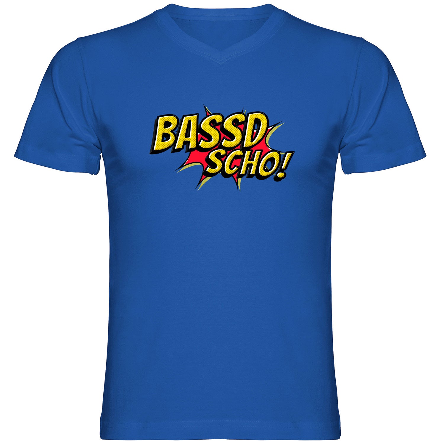 Bassd scho Herren Tshirt V-Ausschnitt - Datschi Trachten