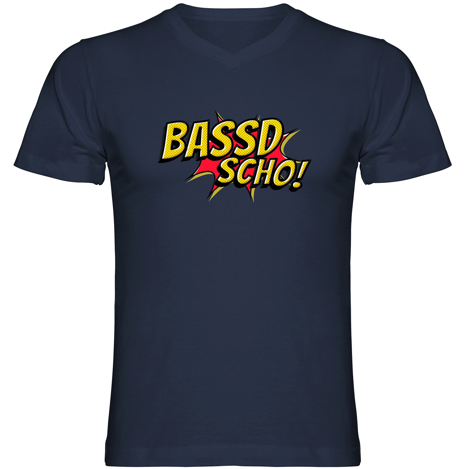 Bassd scho Herren Tshirt V-Ausschnitt - Datschi Trachten