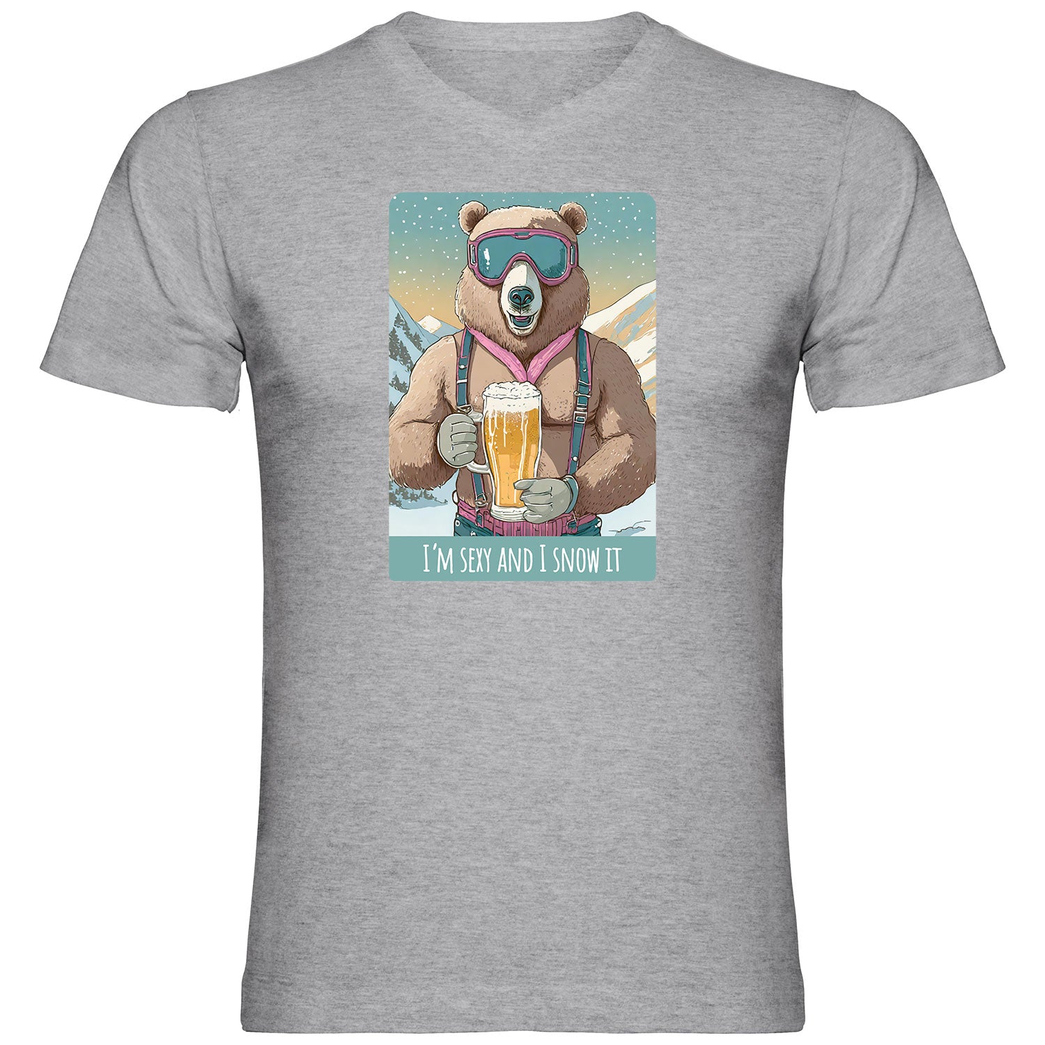 I´m sexy and I snow it Herren Tshirt V-Ausschnitt - Datschi Trachten