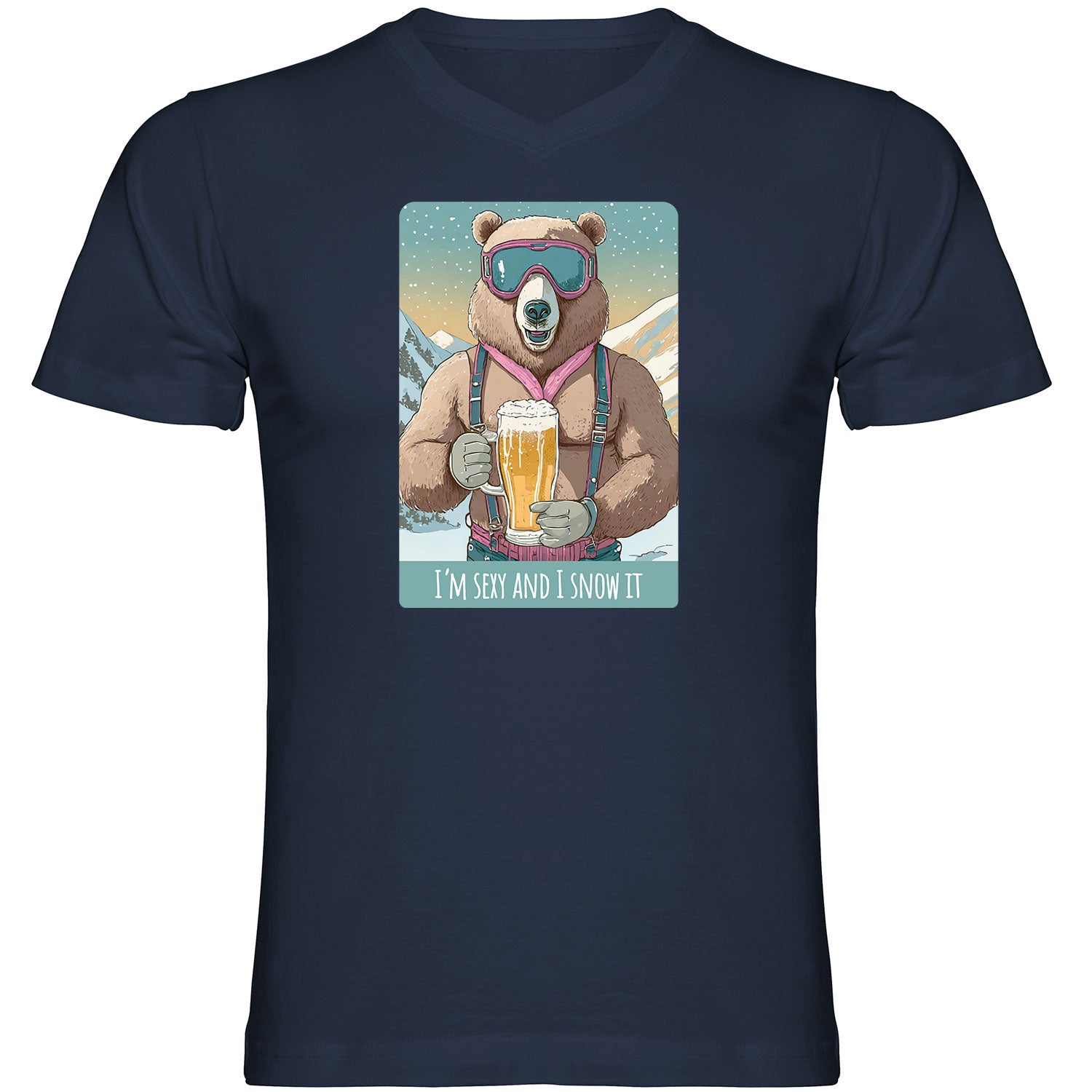 I´m sexy and I snow it Herren Tshirt V-Ausschnitt - Datschi Trachten