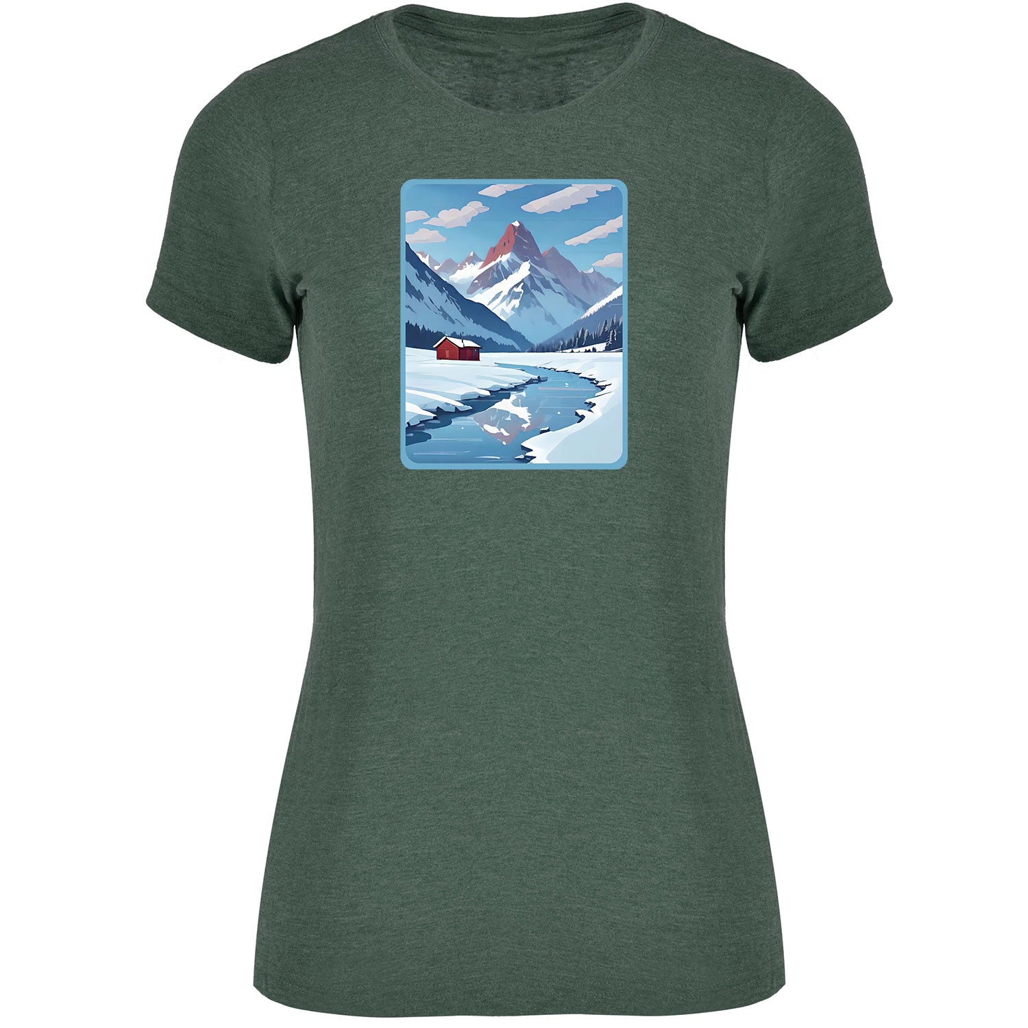 Home is where the Snow is Damen Tshirt - Datschi Trachten