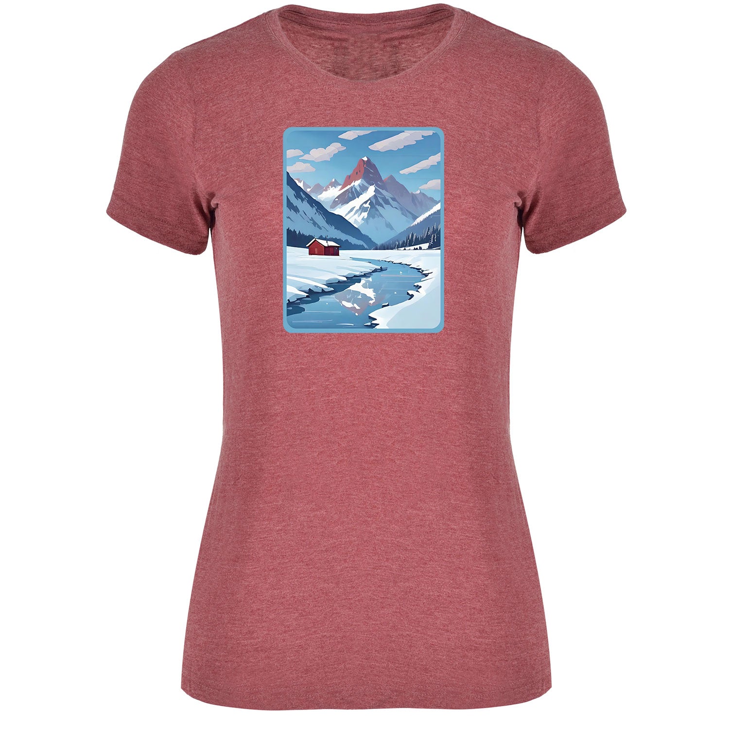 Home is where the Snow is Damen Tshirt - Datschi Trachten