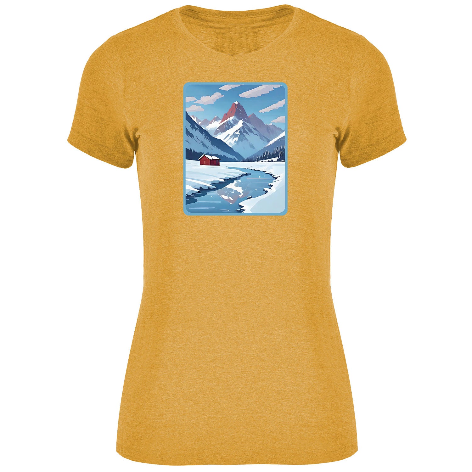 Home is where the Snow is Damen Tshirt - Datschi Trachten