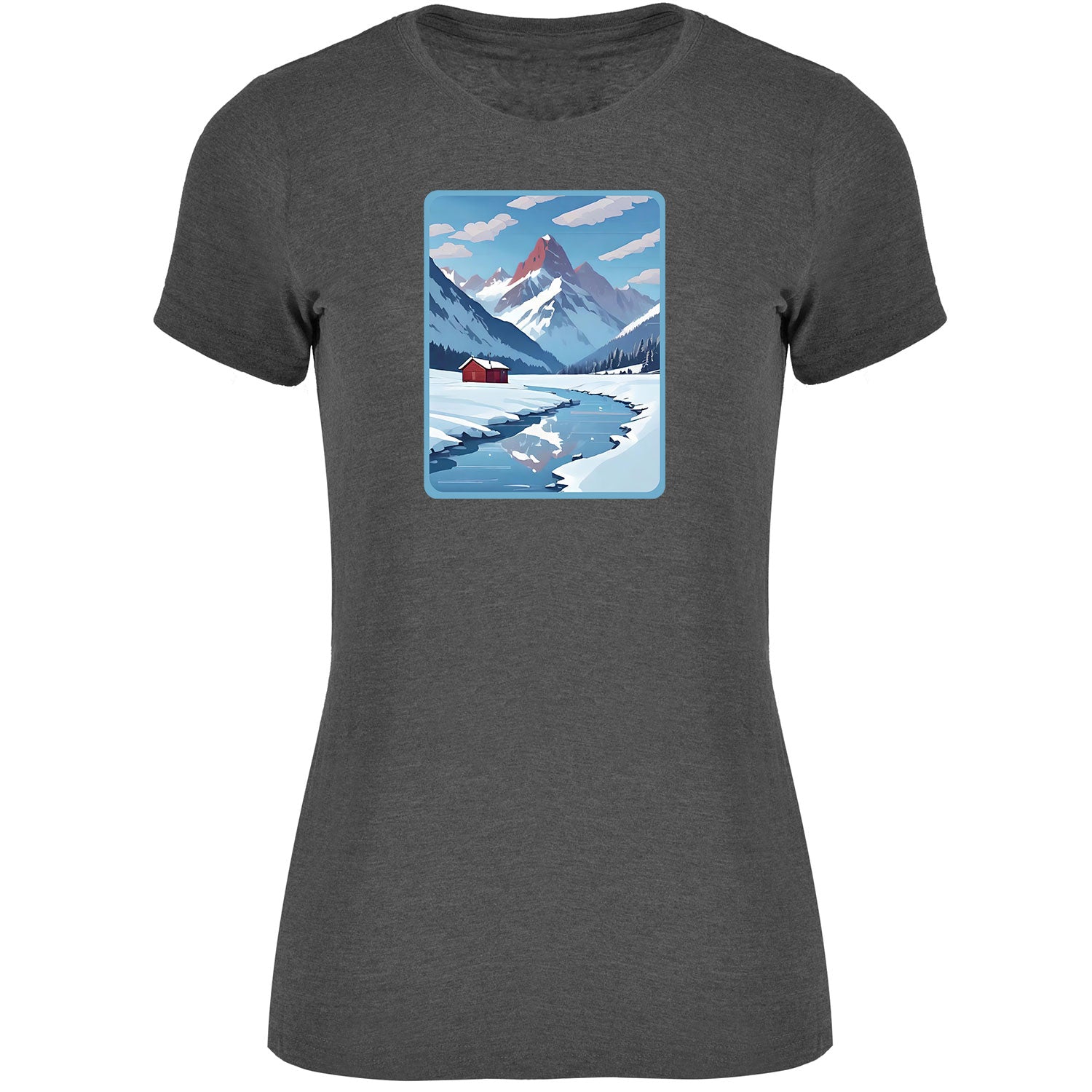 Home is where the Snow is Damen Tshirt - Datschi Trachten