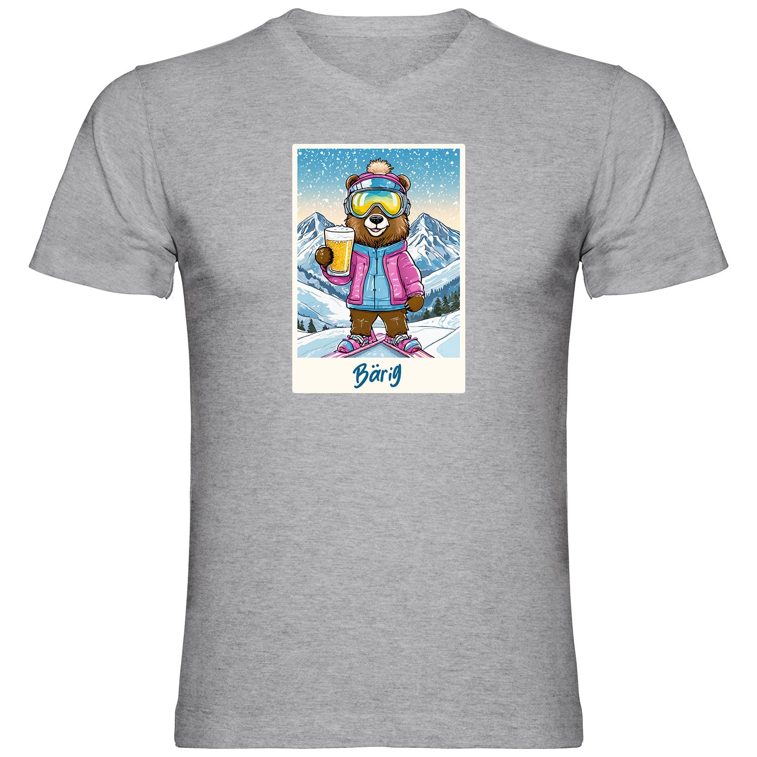 Bärig Herren Tshirt V-Ausschnitt