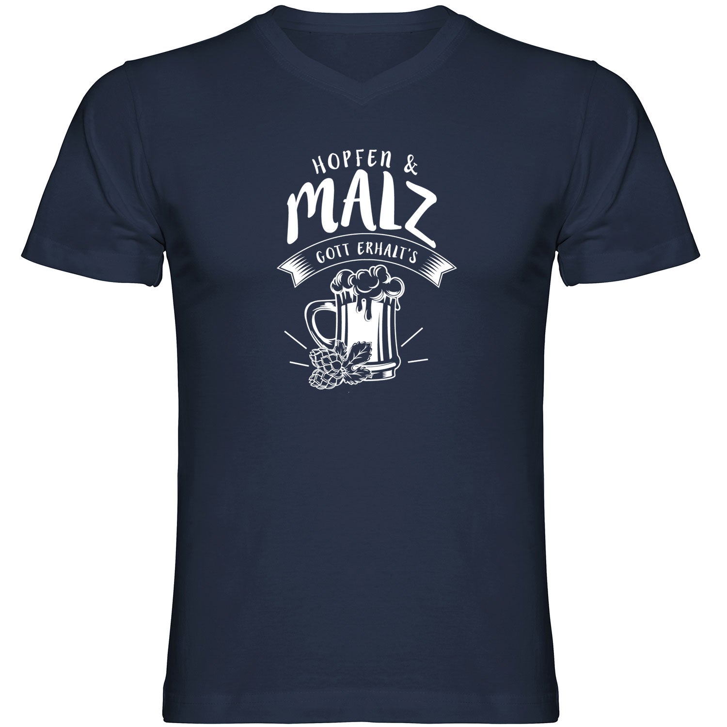 Hopfen und Malz Tshirt V-Ausschnitt - Datschi Trachten