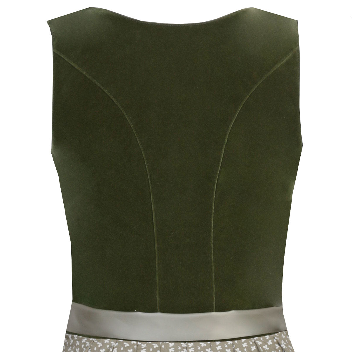 MarJo Dirndl Clara Dunkelgrün/Moos Samt 58cm - Datschi Trachten