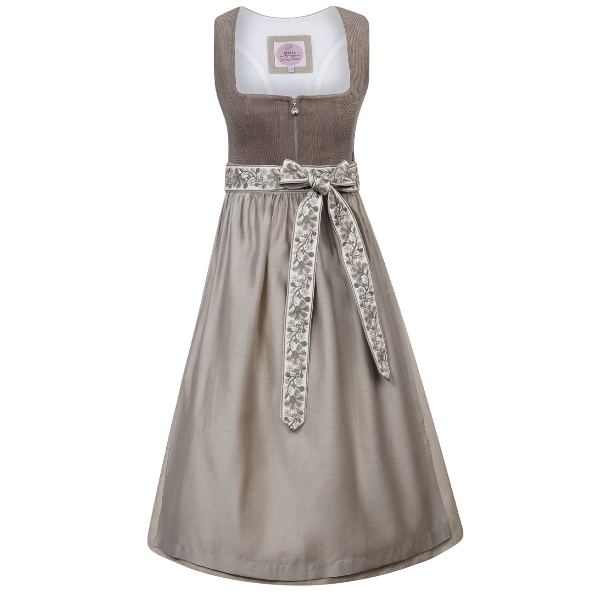 MarJo Dirndl Freudensee Karibu Gerader Ausschnitt Cord 70cm