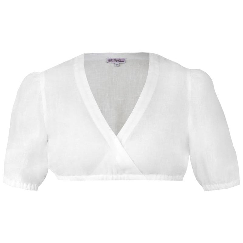 MarJo Dirndlbluse Kinsau Ballonarm Weiß - Datschi Trachten