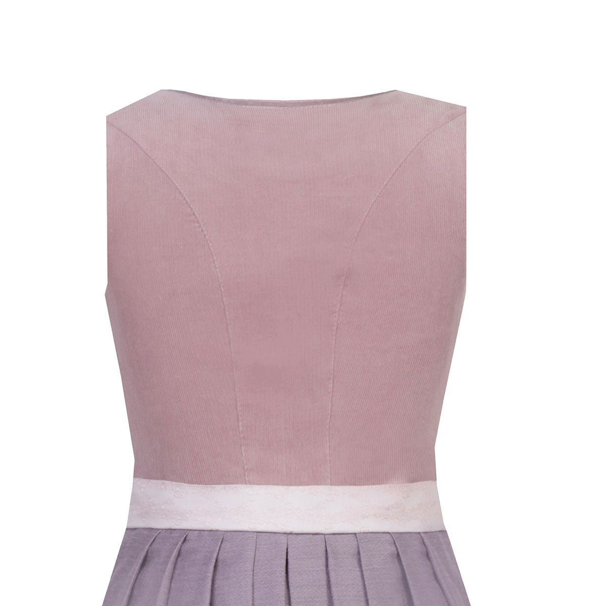 MarJo Dirndl Marilena Rosa/Puder Cord 70cm Mieder Muster: Einfarbig, Cord Rock Muster: Ornamente, Gitter Schürzen Muster: Blumen, Gestreift Ausschnitt: Gerader Ausschnitt, Balkonett Ausschnitt