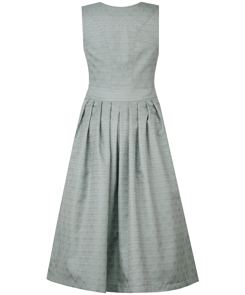 MarJo Dirndl Medlingen Gletscher/Mint Gerader Ausschnitt 70cm mit Beidseitige Eingriffstaschen im Rock und Elegant Design Dirndl Längentyp Midi (60-75cm)