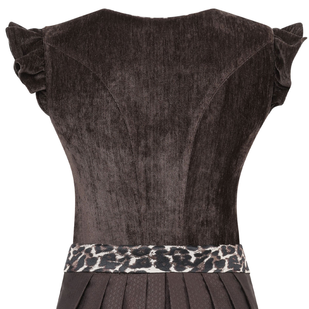 MarJo Dirndl Oberhofen Espresso-Leo Flügelarm 70cm