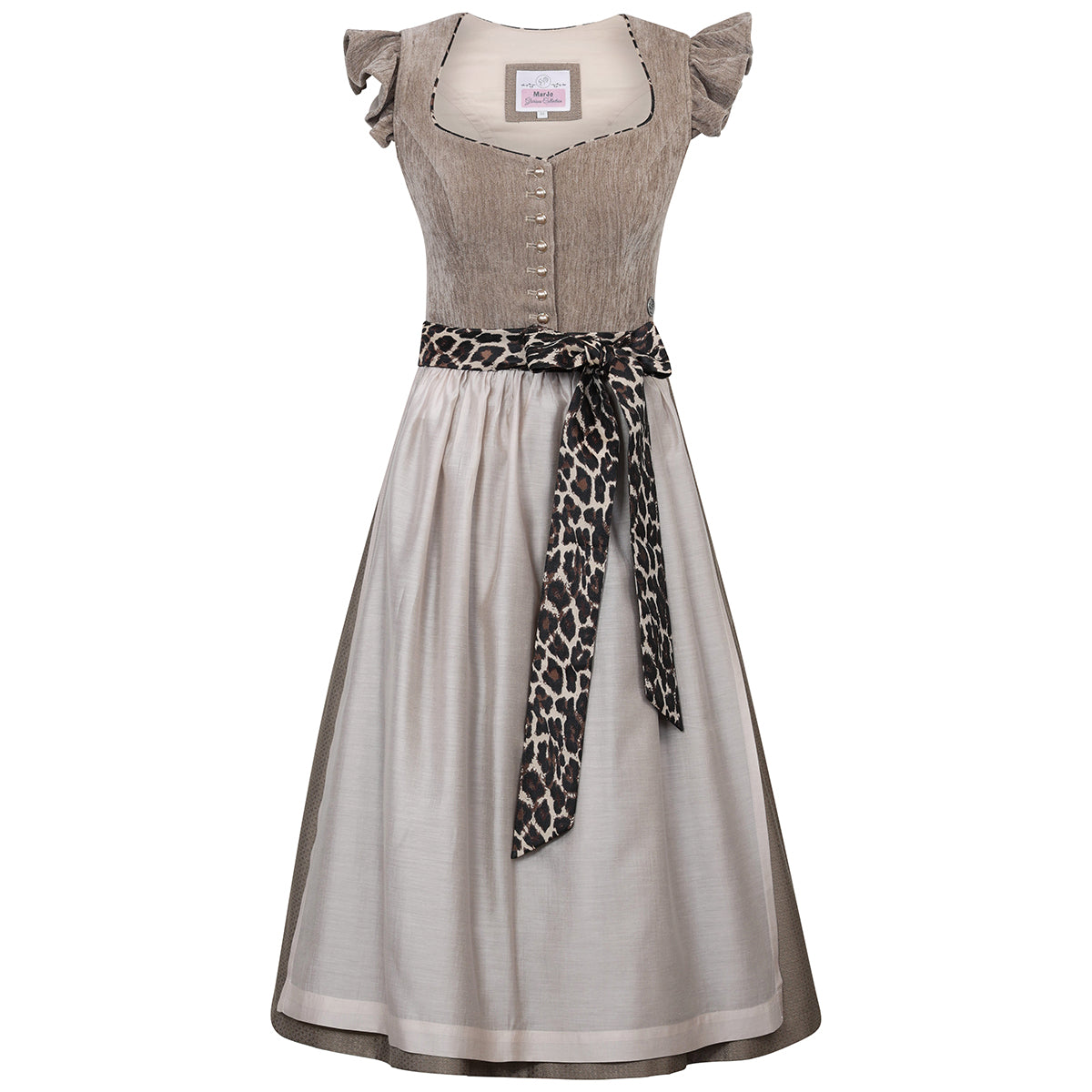 MarJo Dirndl Oberhofen Sand Leo Flügelarm Abnehmbar 70cm