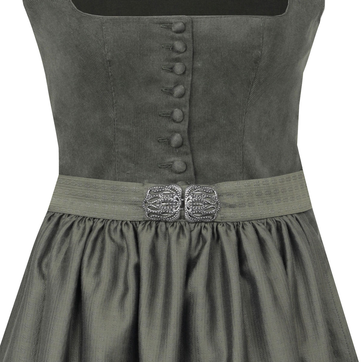 MarJo Dirndl Osterhofen Waldgrün Cord 70cm - Datschi Trachten