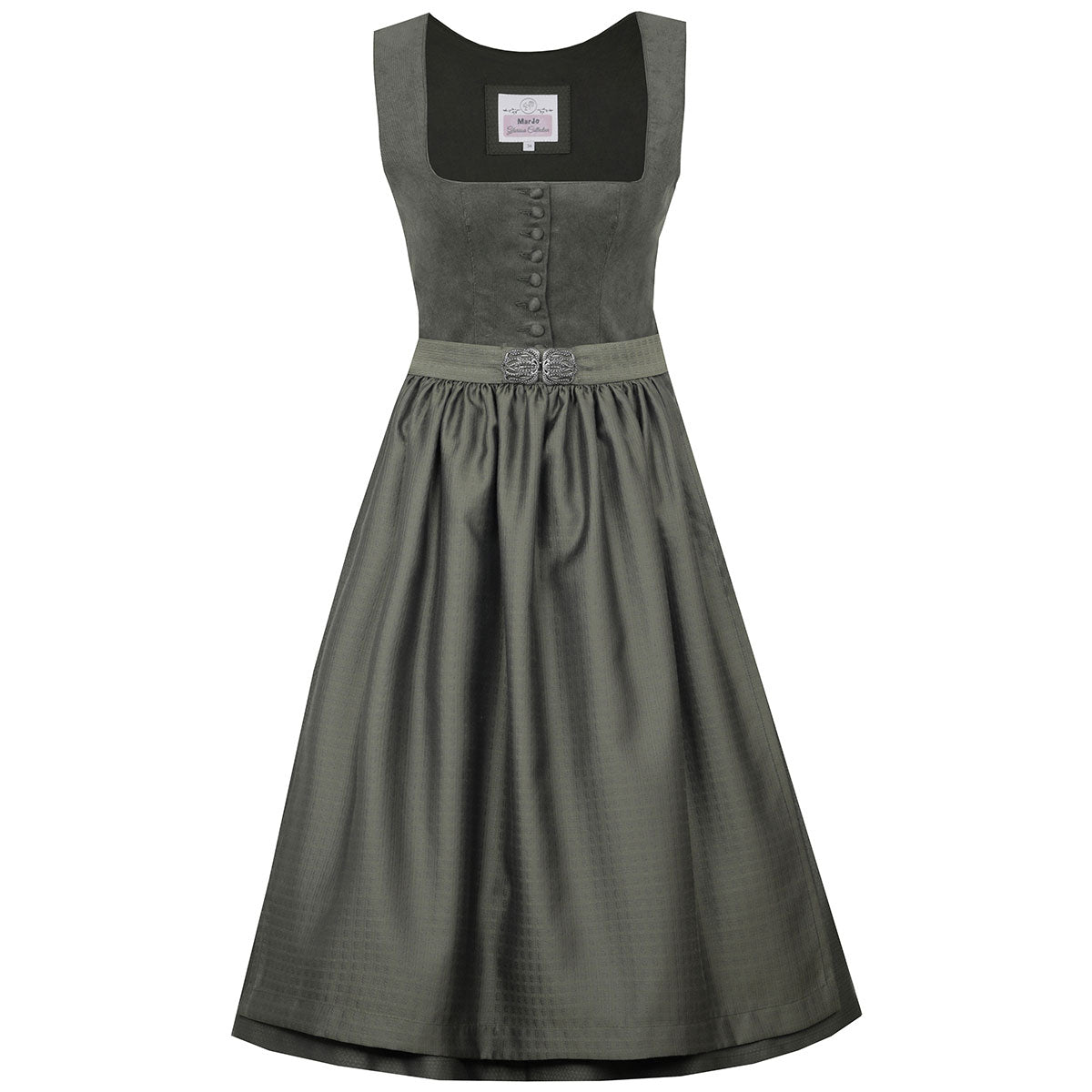 MarJo Dirndl Osterhofen Waldgrün Cord 70cm - Datschi Trachten