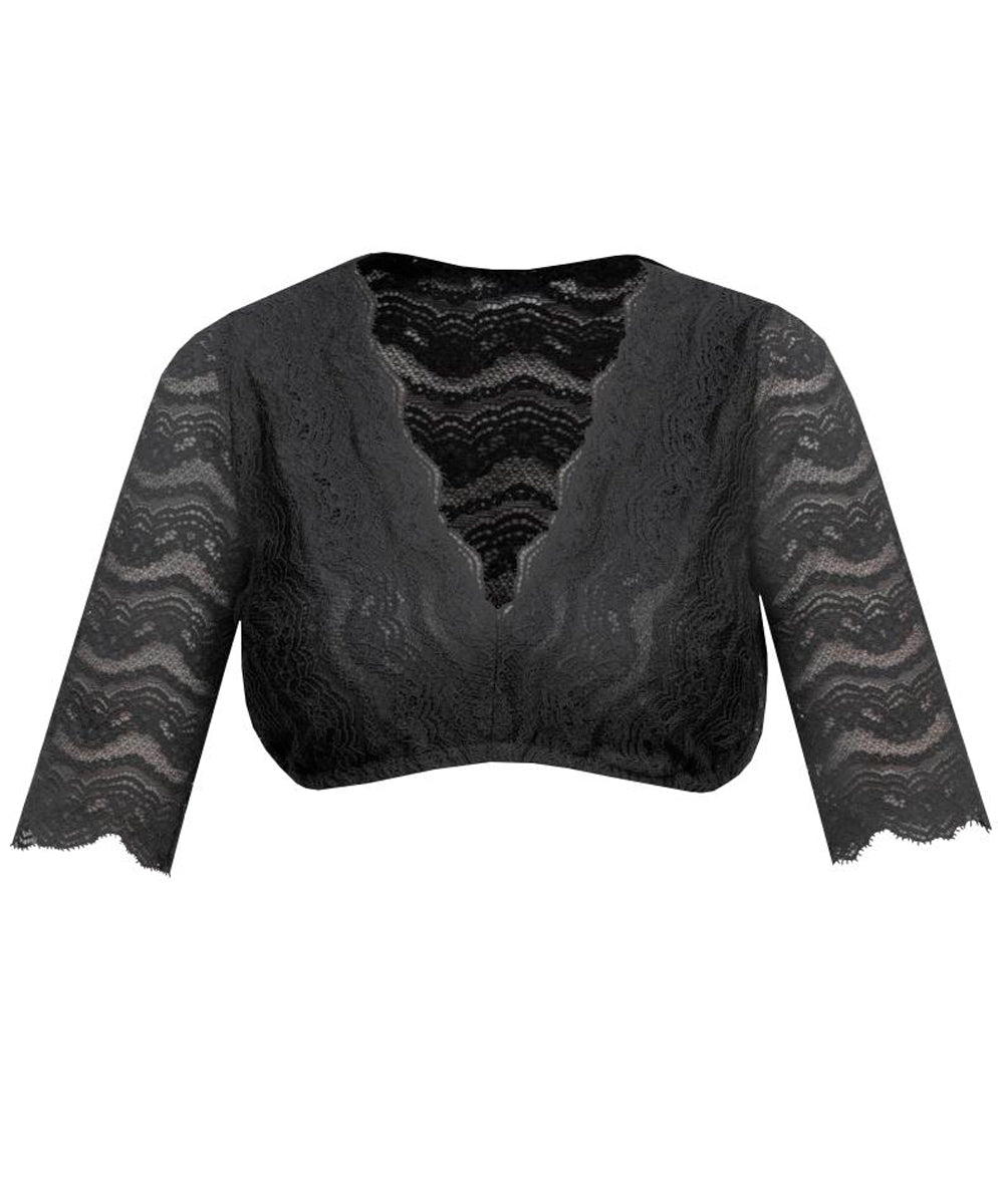 Schwarze Dirndlbluse Spitze