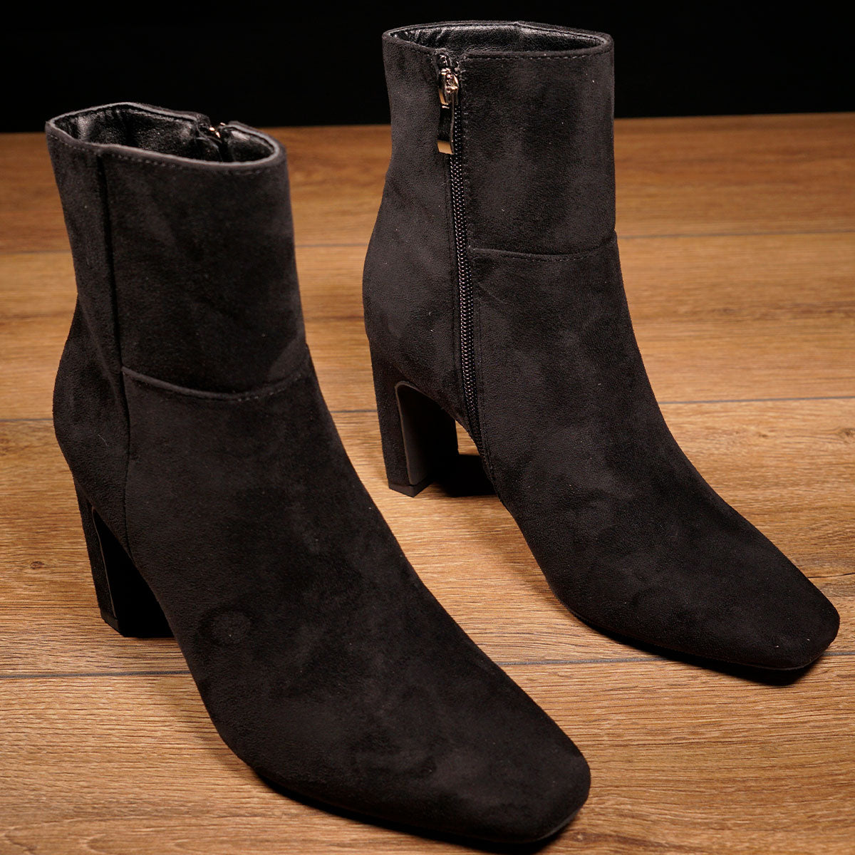 MeiSchua! Trachtenstiefelette Line Schwarz